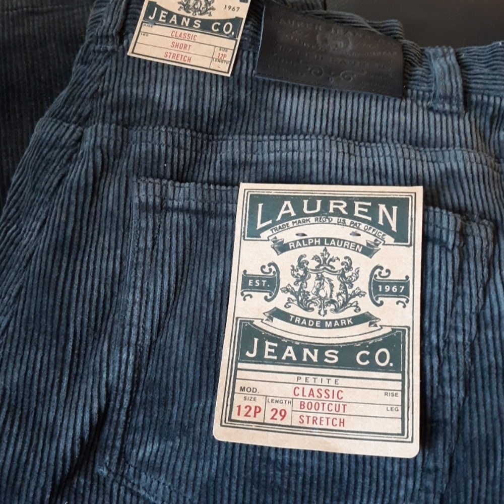 Ralph Lauren grey corduroy pants. Nwt. 12P